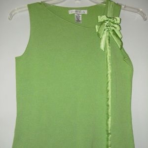 Pursuits Ltd. Lime Sleeveless Knit Women Top S
